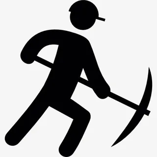 工人挖了一个洞图标免抠