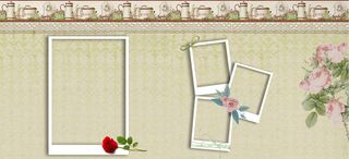 复古文艺照片墙背景海报模板高清