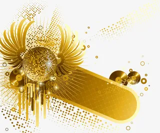 金色潮流音乐矢量图免抠