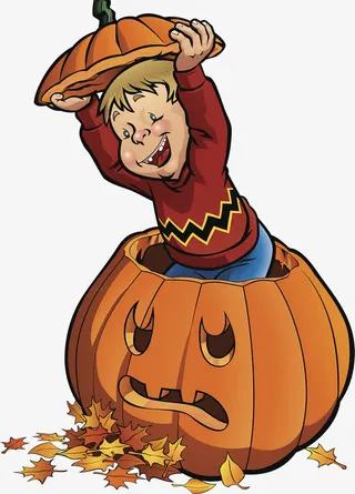 万圣节卡通南瓜头免抠