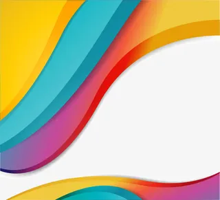 彩色线条边框免抠