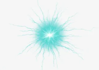 蓝色炸裂的光效免抠