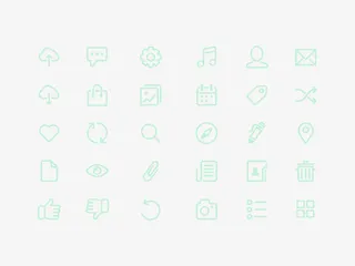 浅蓝icon功能图标一套免抠