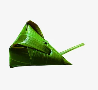 实物新鲜绿色粽子免抠