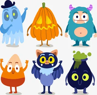 万圣节各种矢量元素免抠