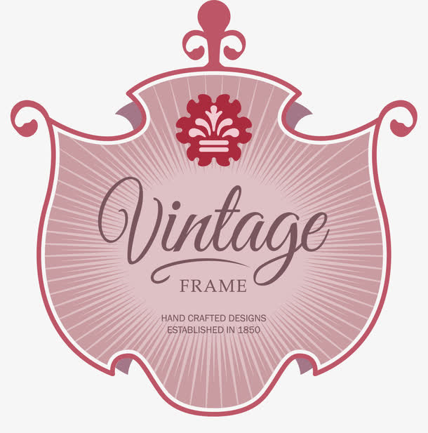 矢量婚礼请柬标签免抠