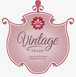 矢量婚礼请柬标签免抠