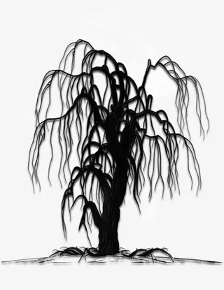 万圣节黑色枯树免抠