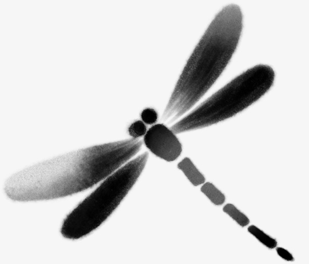 水墨蜻蜓动物免抠
