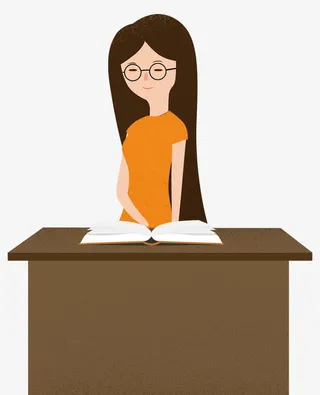 卡通女教师上课免抠