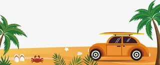 卡通自驾游免抠