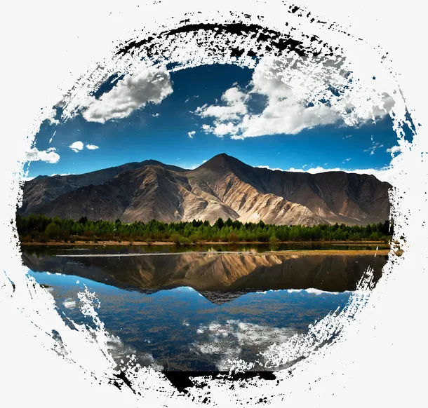 桂林山水景图免抠