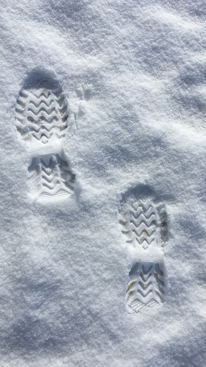 雪地足迹高清