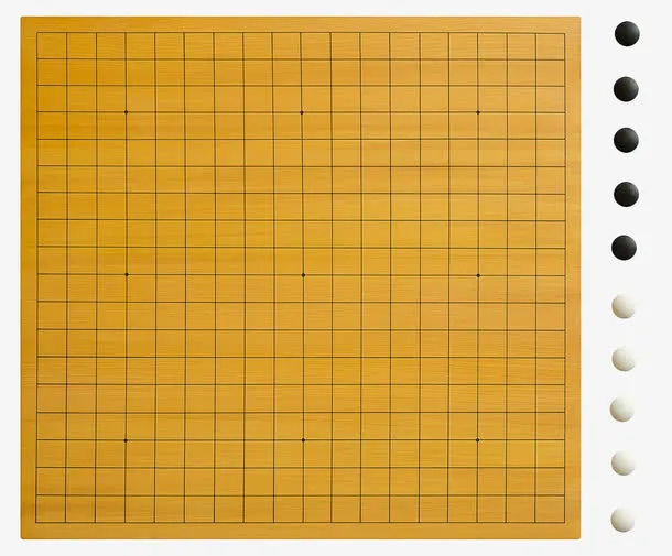 黄色围棋盘免抠