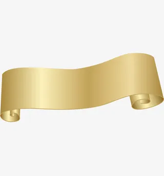 矢量纸卷黄色免抠