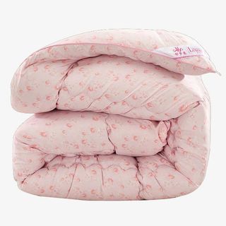 冬季加厚粉色小花棉被免抠