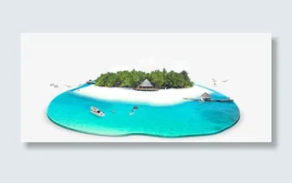 休闲度假的马尔代夫免抠