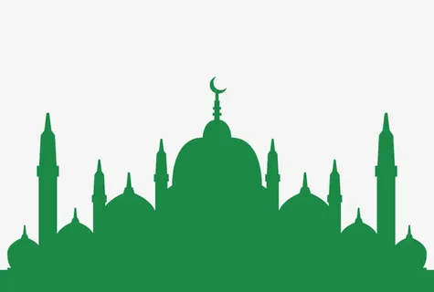 绿色阿拉伯语楼免抠