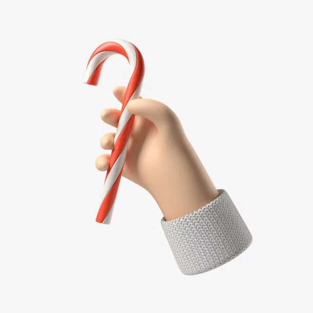 C4D 手 圣诞 装饰品免抠