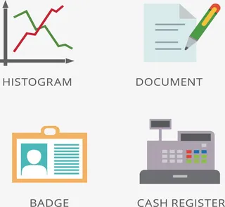 实体店收银机ppt素材免抠