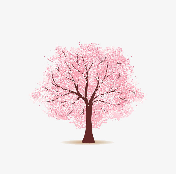 粉色樱花花树免抠
