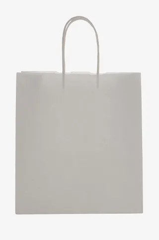 白色手提购物纸袋免抠