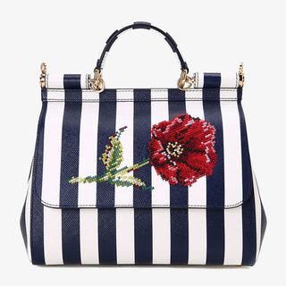 Dolce&amp;Gabbana蓝白条纹手提包免抠
