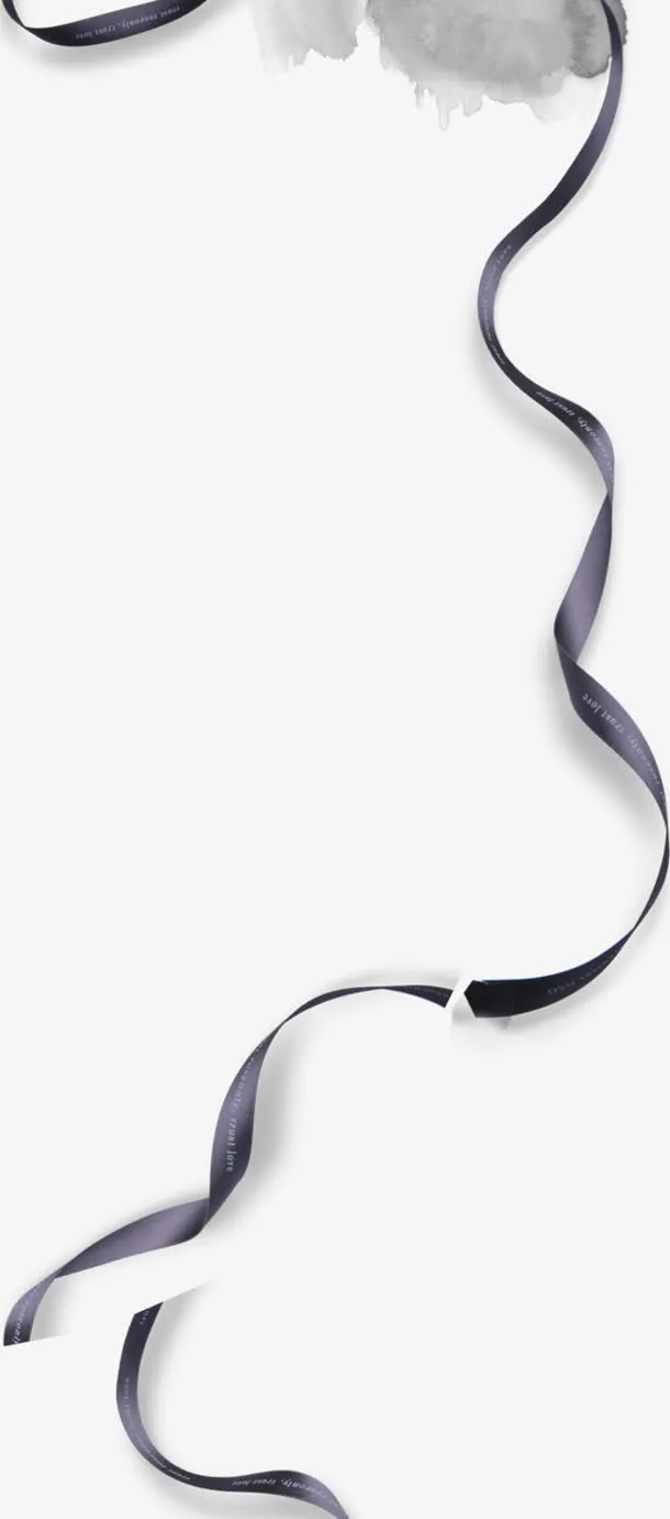 灰色带子  灰色绸带免抠