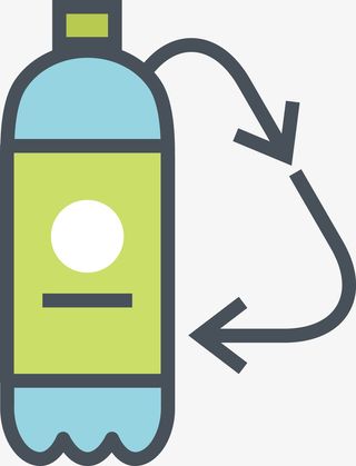 饮料瓶回收设计图标免抠