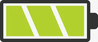 扁平化绿色电池素材免抠