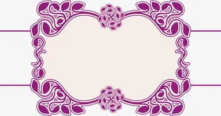 欧式花纹底纹请柬设计免抠