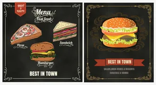 矢时点餐牌免抠