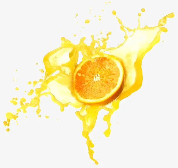 橙子喷溅飞溅免抠