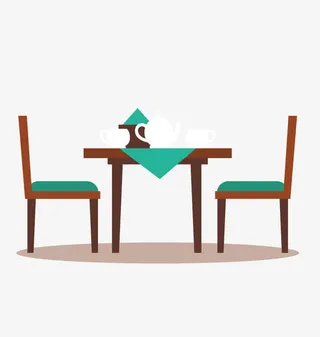 矢量餐厅座椅免抠