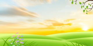 文艺清新草地春天阳光郊游踏青背景高清