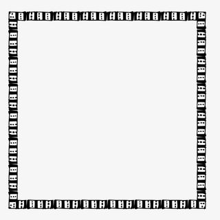 可爱小清新装饰海报装饰黑白方框免抠