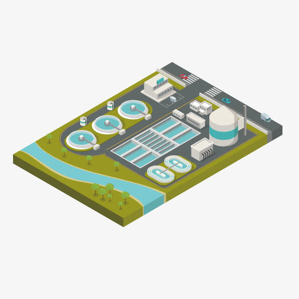 灰色游泳池免抠