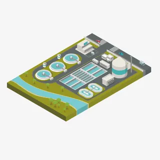 灰色游泳池免抠