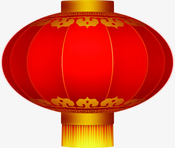 红色中国风灯笼国庆免抠