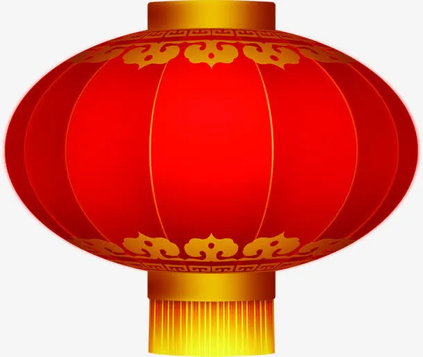 红色中国风灯笼国庆免抠