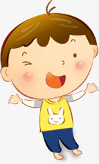 春天手绘卡通男生免抠