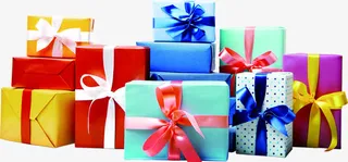 卡通圣诞节日礼盒多款免抠