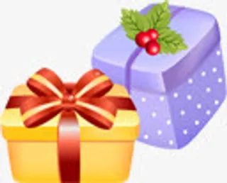 蓝色礼盒装饰免抠