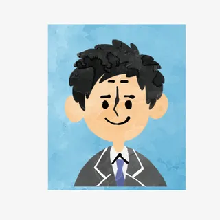 卡通蓝底证件照免抠