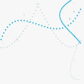 蓝色圆点线条免抠