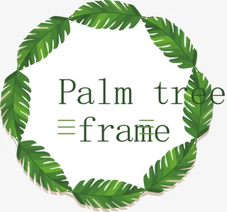 绿色春季花环设计免抠标签元素