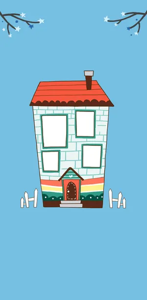 卡通房子背景元素高清