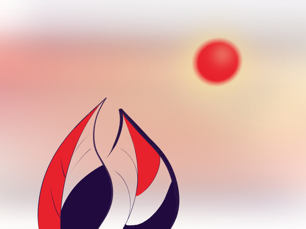 红日，配色，艺术图免抠