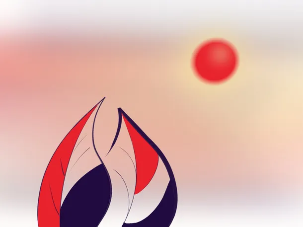 红日，配色，艺术图免抠