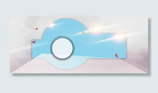 灰色三角晶体拼接光束放射蓝色banner高清